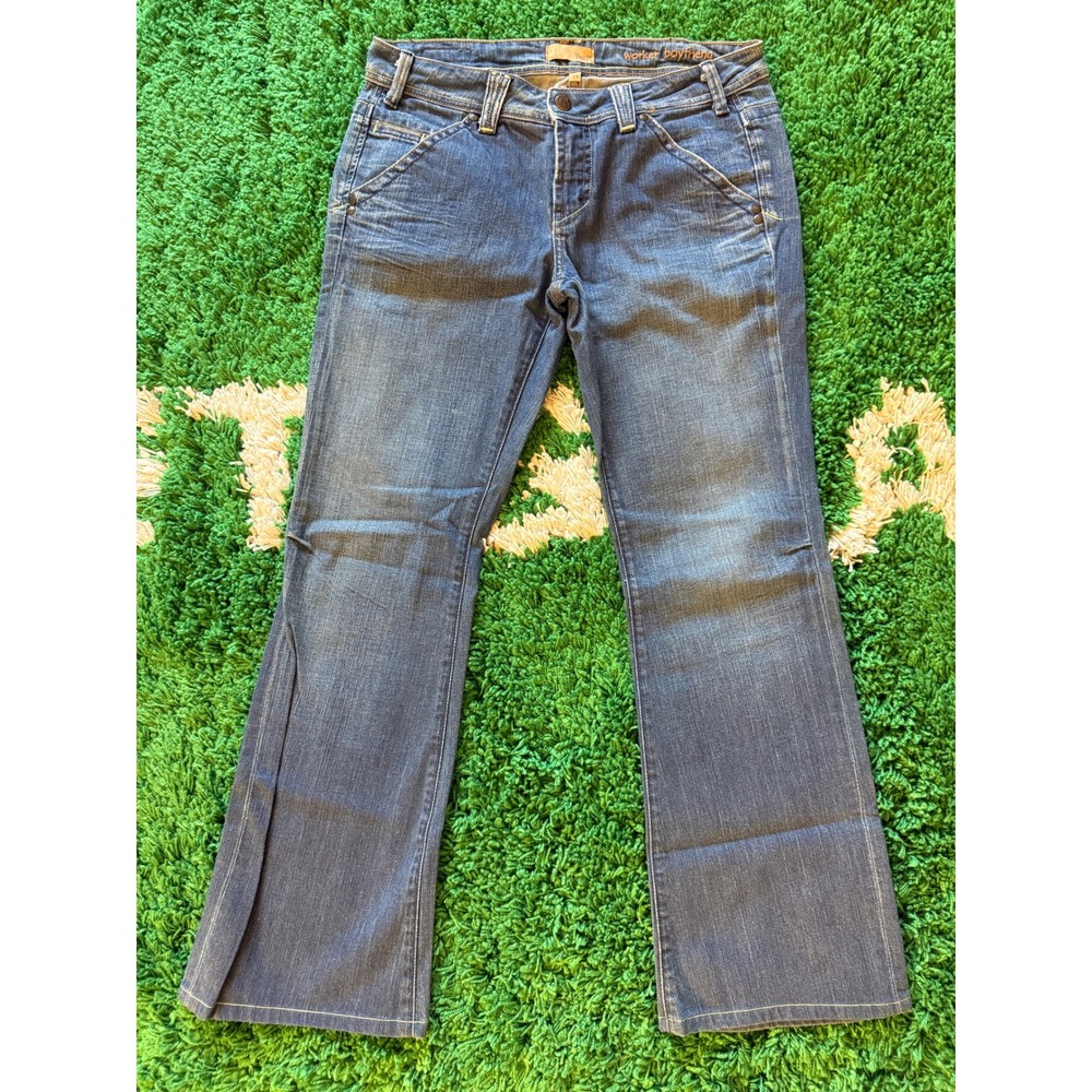 Yanuk‎ Worker Boyfriend Jeans Womens 29 Blue Excellent Relaxed Fit Denim